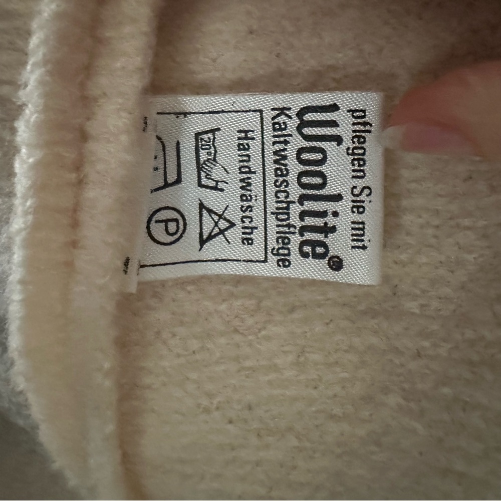 Vintage Geiger 100% boiled wool cardigan jacket in cream / ivory - Picture 7 of 8